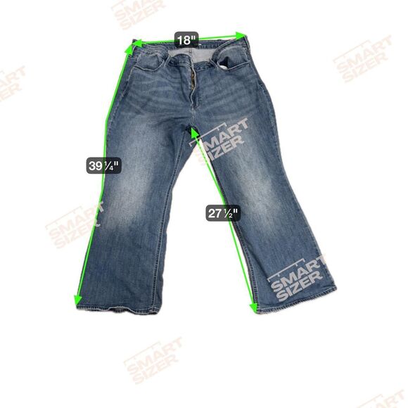 Old Navy Women's Blue Wash Denim Flare Jeans Sz 20 - EUC - Picture 4 of 4